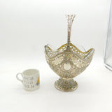 18th Century Large Hanau Sterling Silver Swing Handle Fruit Basket Antique c1790