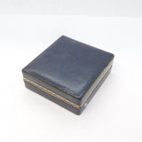 Blue Tooled Leather Jewellery Box Vintage c1970