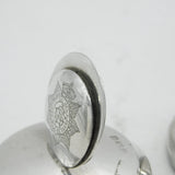 Sterling Silver Military Interest Place Settings Antique 1914 Birmingham Deco