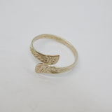 Sterling Silver Patterned Textured Wrap Around Ring Vintage c1970 Size I 1/2