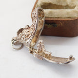 Sterling Silver Old Mother Hubbard in the Shoe Charm Pendant Vintage c1970