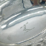 George III Sterling Silver Pierced Crescent Swing-Handle Basket Antique London