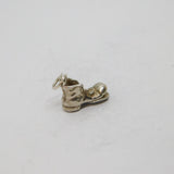 Sterling Silver Scruffy Shoe Boot Charm Pendant Vintage c1970