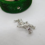 Sterling Silver Dancing Bear Charm Pendant Vintage c1970