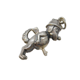 Sterling Silver Looney Tunes Military Dog Charm Pendant Vintage c1970s