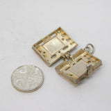 Sterling Silver Holy Bible Charm Pendant Vintage c1970