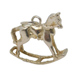 Sterling Silver Rocking Horse Charm Pendant Vintage c1970s