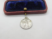 Sterling Silver St Christopher Travel Saint Charm Pendant Vintage c1970