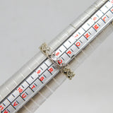 Sterling Silver Paste Set Tiara Dress Band Ring Vintage c1970 Size Q