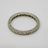 Art Deco 9ct White Gold & Spinel Set Eternity Ring Antique c1920s