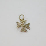 Sterling Silver Filigree Maltese Cross Charm Pendant Vintage c1970s