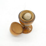 Victorian Mauchline Ware 'Beaumaris, Anglesea' Egg Cup Thimble Holder Antique