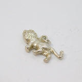 Sterling Silver Lion Charm Pendant Vintage c1970