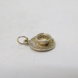 Sterling Silver Teacup Charm Pendant Vintage c1970s