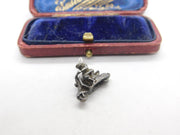Sterling Silver Italian Vespa Rider Charm Pendant Vintage c1970