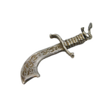 Sterling Silver Ottoman Style Dagger Charm Pendant Vintage c1970