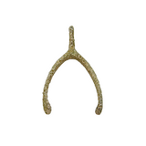 Sterling Silver Planished Wishbone Form Studio Pendant Modern c1990s