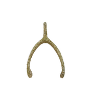 Sterling Silver Planished Wishbone Form Studio Pendant Modern c1990s