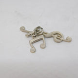 Sterling Silver Musical Note Charm Pendant Vintage c1970