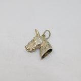 Sterling Silver Horse Head With Bridle Charm Pendant Vintage c1970
