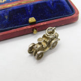 Sterling Silver Openable Motor Car Charm Pendant Vintage c1970