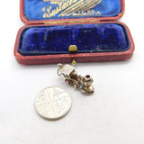 Sterling Silver Railway Train Charm Pendant Vintage c1970