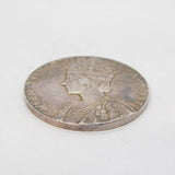King George VI Sterling Silver Coronation Medal Antique 1937