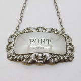 Sterling Silver Port Decanter Label Vintage 1982 London