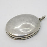 Victorian Sterling Silver Aesthetic Movement Mourning Locket Antique c1880s