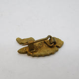 Art Deco Gilt Metal & Enamel 'Vermin Club' Political Badge Brooch Antique