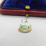 Sterling Silver and Enamel Windsor Travel Shield Charm Pendant Vintage c1970