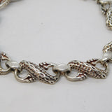 Sterling Silver Dragon Form Panel Bracelet Vintage c1980 18.5cm Length