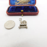 Sterling Silver Spinning Wheel Charm Pendant Vintage c1970