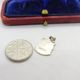 Sterling Silver and Enamel Alton Towers Shield Charm Pendant Vintage c1970