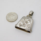 Victorian Sterling Silver Baby Bell Rattle Pendant Antique 1901 Birmingham