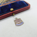 Sterling Silver & Enamel Grouville Jersey Charm Pendant Vintage c1970