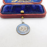 Sterling Silver Enamel United Nations Charm Pendant Vintage c1970