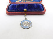 Sterling Silver Enamel United Nations Charm Pendant Vintage c1970