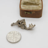 Sterling Silver Couple in the Church Opening Charm Pendant Vintage c1970