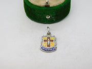 Sterling Silver Inverness Enamel Charm Pendant Vintage c1970