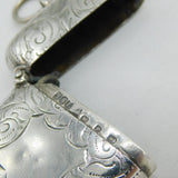 Victorian Sterling Silver Folate Pattern Vesta Case Antique 1889 Birmingham