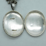 Victorian Aesthetic Sterling Silver Sweetheart Locket & Collar Necklace Antique