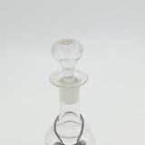George III Painted Glass Sauce Decanter Antique c1820 with Silver Whisky Label