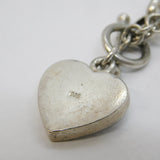 Sterling Silver & Mother of Pearl Cable Link Necklace Vintage c1970s