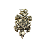Continental .800 Silver Cuckoo Clock Form Charm Pendant Vintage c1970s