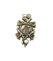 Continental .800 Silver Cuckoo Clock Form Charm Pendant Vintage c1970s