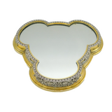 Victorian Sterling Silver Gilt Mirrored Cake Stand Antique 1875 Birmingham