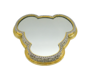 Victorian Sterling Silver Gilt Mirrored Cake Stand Antique 1875 Birmingham