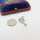 Sterling Silver Woman's High Heeled Shoe Charm Pendant Vintage c1970