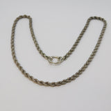 Sterling Silver Cable Link Chain Necklace Vintage c1970